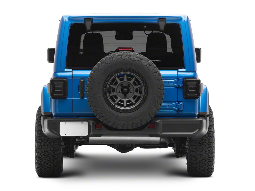 RedRock Tail Light Covers; Smoked (18-25 Jeep Wrangler JL w/ Factory LED Tail Lights)