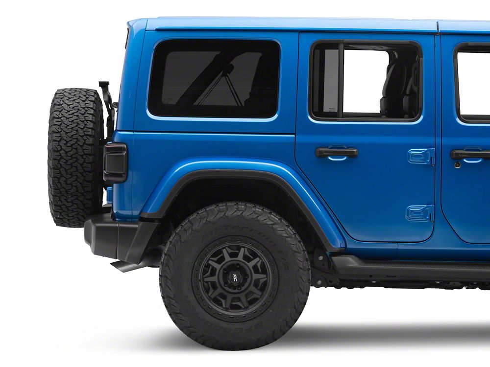 RedRock Tail Light Covers; Smoked (18-25 Jeep Wrangler JL w/ Factory LED Tail Lights)