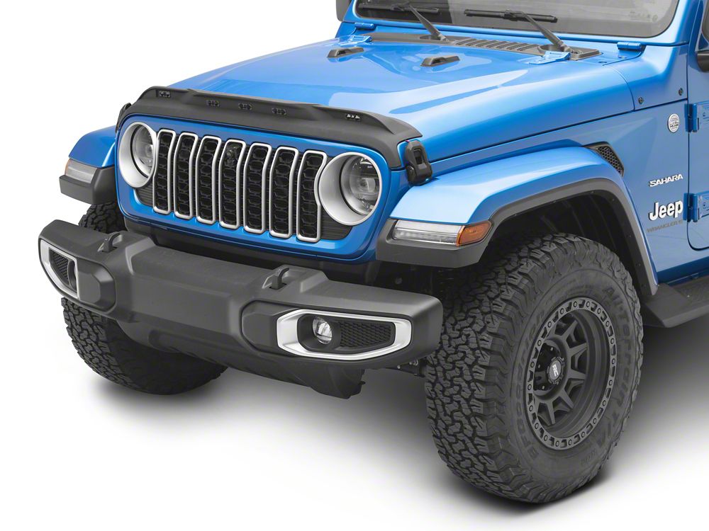 RedRock Hood Guard with LED Lighting (18-25 Jeep Wrangler JL, Excluding Rubicon 392)