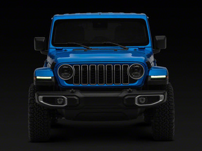 RedRock Fender Turn Signal Light Covers; Smoked (18-25 Jeep Wrangler JL w/ LED Fender Lights)
