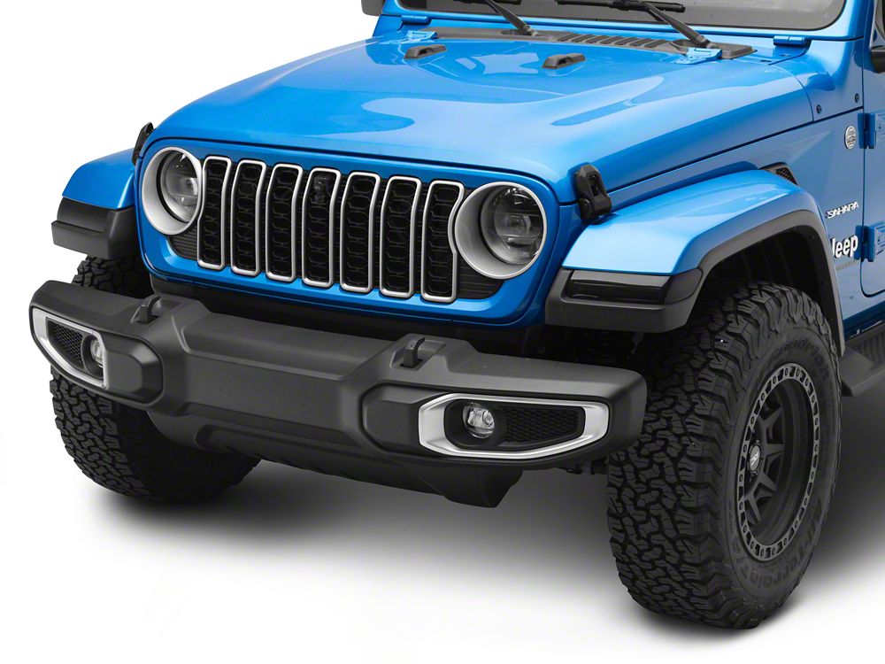 RedRock Fender Turn Signal Light Covers; Smoked (18-25 Jeep Wrangler JL w/ LED Fender Lights)
