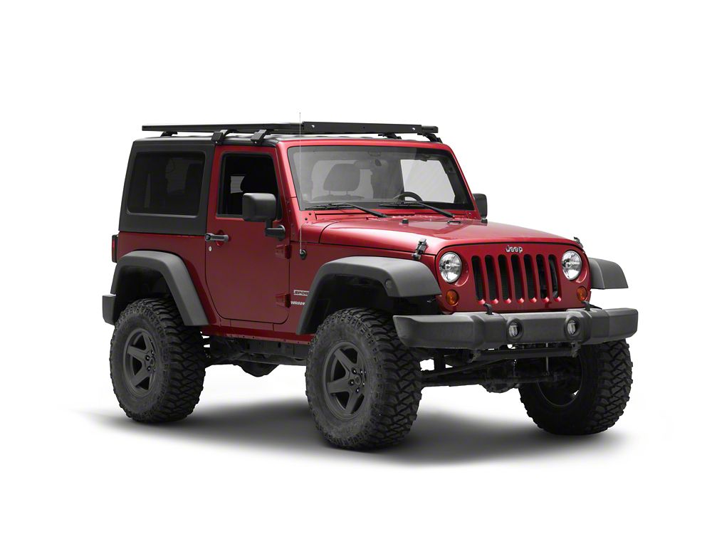 RedRock Multi-Function Platform Style Aluminum Roof Rack (07-18 Jeep Wrangler JK w/ OE Hard Top)