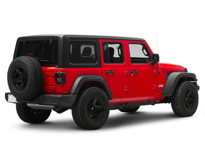 RedRock ABS Tail Light Guard; Textured Black (18-25 Jeep Wrangler JL w/ Factory Halogen Tail Lights)