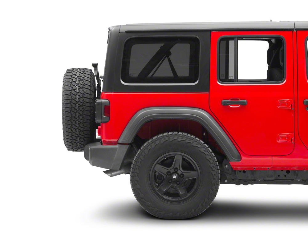RedRock ABS Tail Light Guard; Textured Black (18-25 Jeep Wrangler JL w/ Factory Halogen Tail Lights)