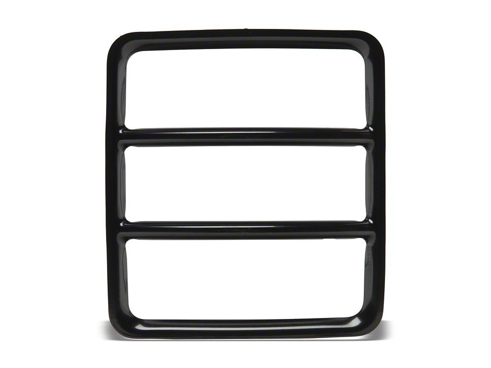 RedRock Steel Tail Light Guard; Gloss Black (18-25 Jeep Wrangler JL w/ Factory Halogen Tail Lights)