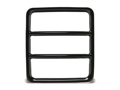 RedRock Steel Tail Light Guard; Gloss Black (18-25 Jeep Wrangler JL w/ Factory Halogen Tail Lights)
