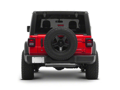 RedRock Steel Tail Light Guard; Gloss Black (18-25 Jeep Wrangler JL w/ Factory Halogen Tail Lights)