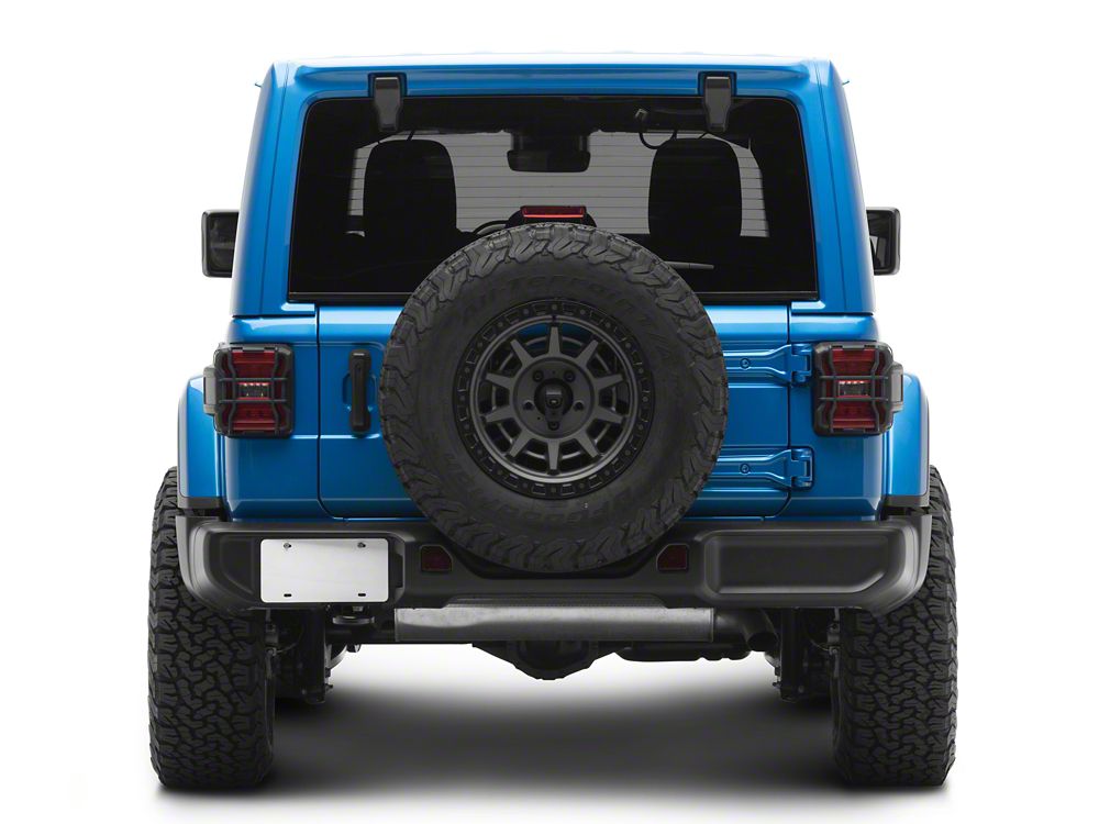 RedRock ABS Tail Light Guard; Textured Black (18-25 Jeep Wrangler JL w/ Factory LED Tail Lights)