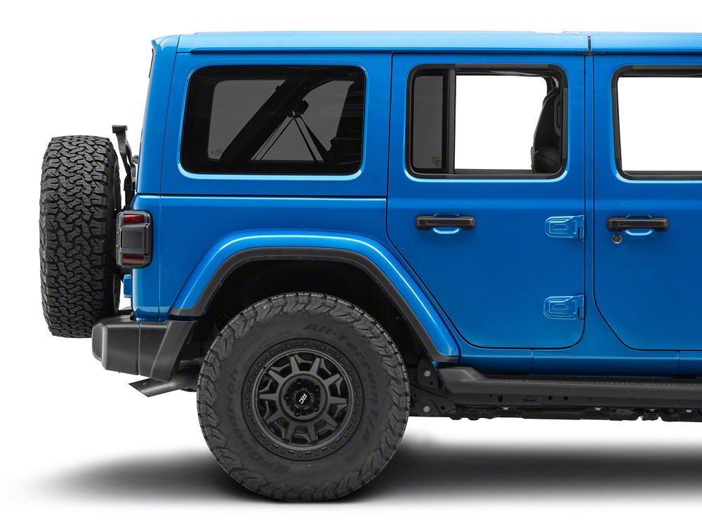 RedRock ABS Tail Light Guard; Textured Black (18-25 Jeep Wrangler JL w/ Factory LED Tail Lights)