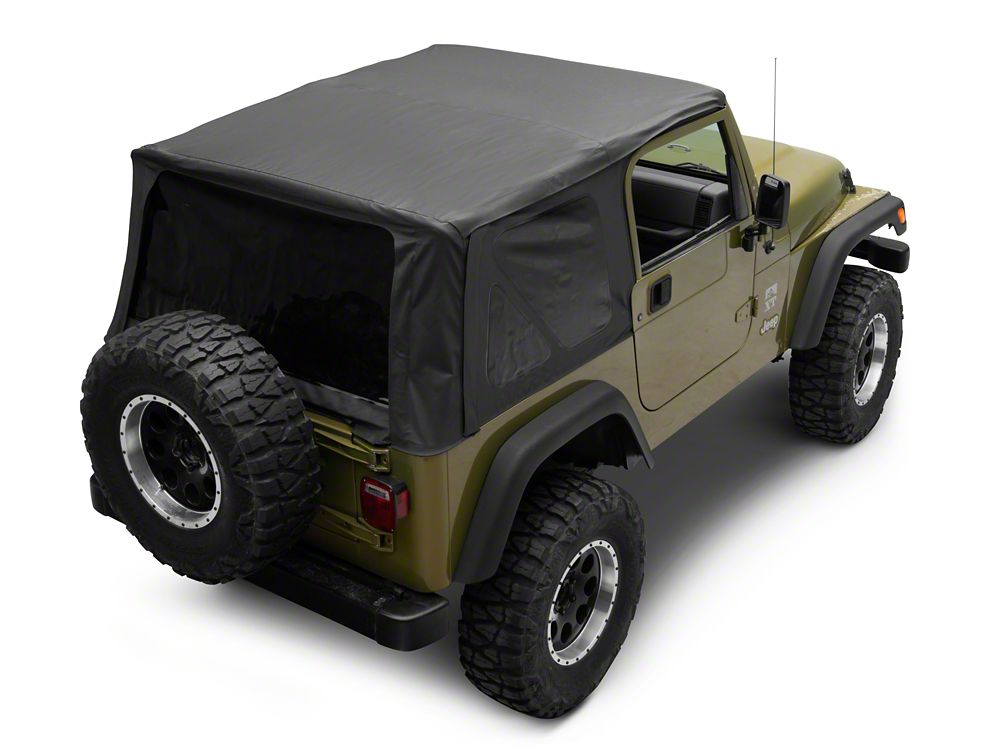 RedRock OE-Style Replacement Soft Top; Black Denim (97-06 Jeep Wrangler TJ, Excluding Unlimited)