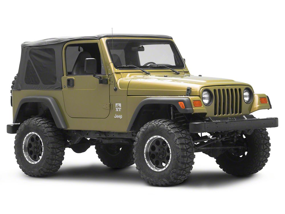 RedRock OE-Style Replacement Soft Top; Black Denim (97-06 Jeep Wrangler TJ, Excluding Unlimited)