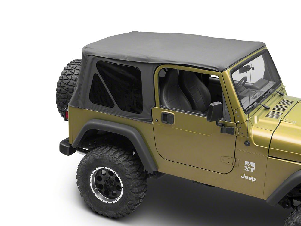 RedRock OE-Style Replacement Soft Top; Black Denim (97-06 Jeep Wrangler TJ, Excluding Unlimited)