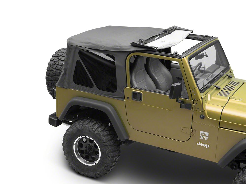 RedRock OE-Style Replacement Soft Top; Black Denim (97-06 Jeep Wrangler TJ, Excluding Unlimited)
