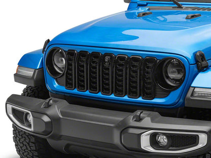 RedRock Grille Inserts; Black (24-25 Jeep Wrangler JL Rubicon, Sahara)