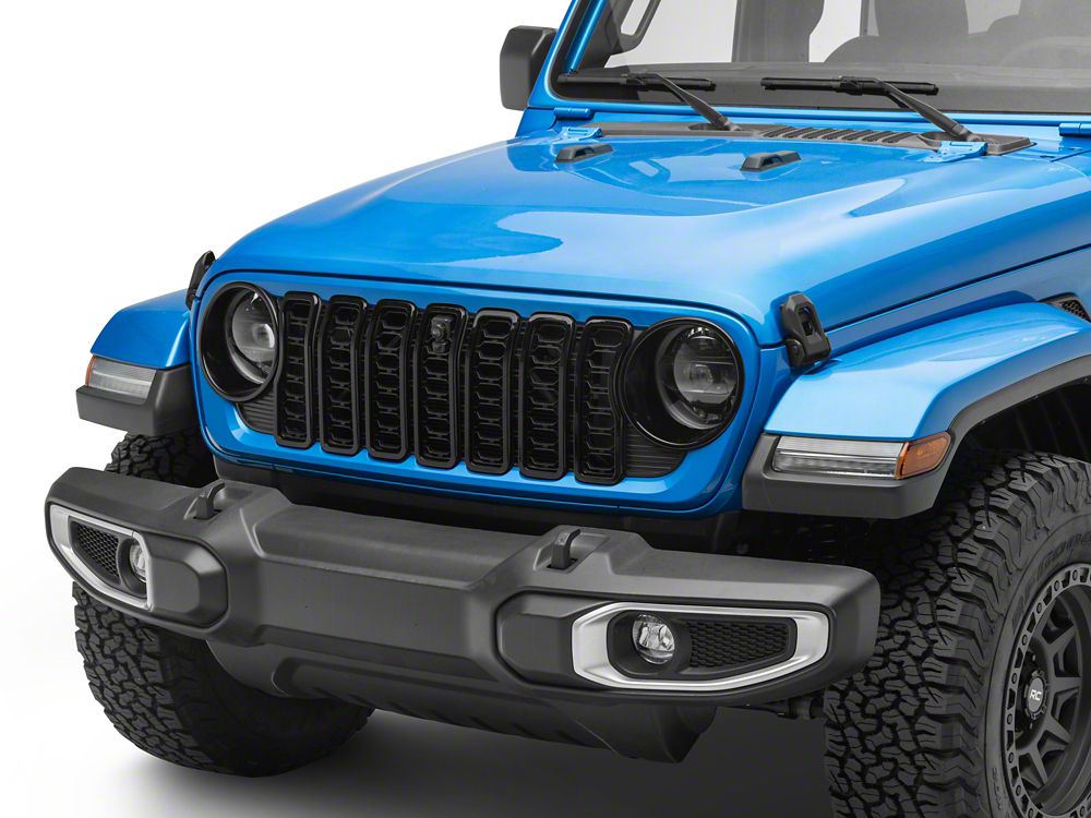 RedRock Grille Inserts; Black (24-25 Jeep Wrangler JL Rubicon, Sahara)