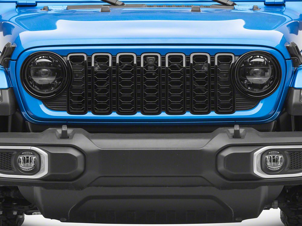 RedRock Grille Inserts; Black (24-25 Jeep Wrangler JL Rubicon, Sahara)