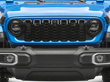 RedRock Grille Inserts; Black (24-25 Jeep Wrangler JL Rubicon, Sahara)