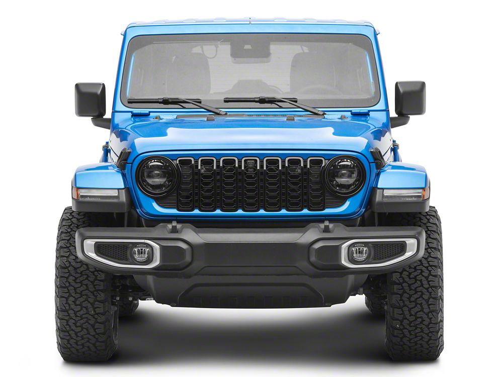 RedRock Grille Inserts; Black (24-25 Jeep Wrangler JL Rubicon, Sahara)