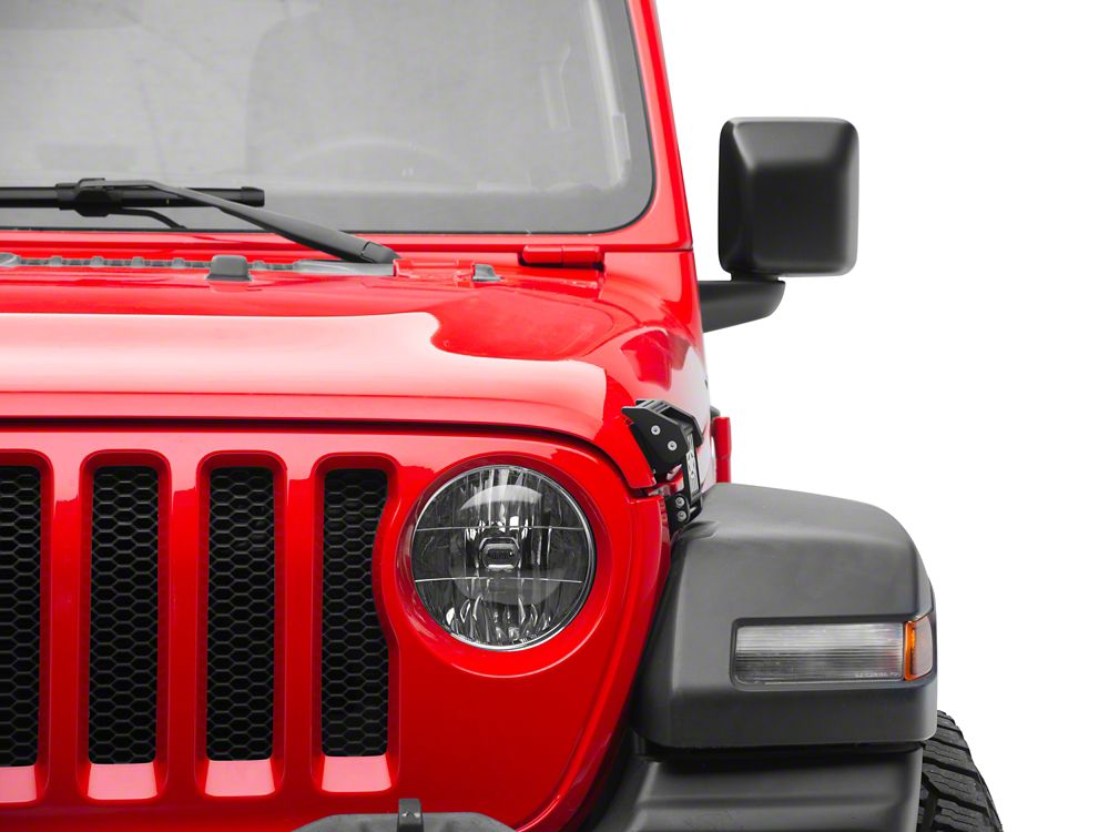 RedRock Billet Hood Catch Kit; Star (07-25 Jeep Wrangler JK & JL)