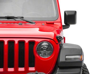 RedRock Billet Hood Catch Kit; Star (07-25 Jeep Wrangler JK & JL)