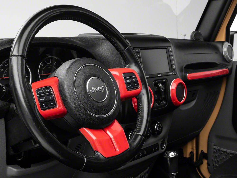RedRock Interior Trim Kit; Red (11-18 Jeep Wrangler JK)
