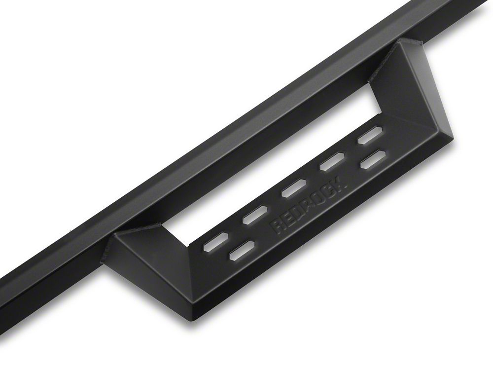 RedRock 4-Inch Drop TC1 Running Boards; Textured Black (18-25 Jeep Wrangler JL 4-Door)