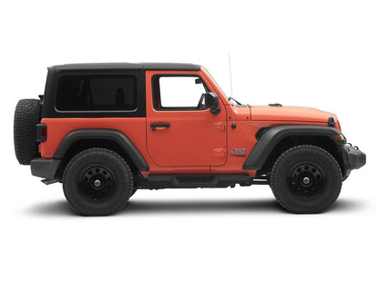 RedRock 4-Inch Drop TC1 Running Boards; Textured Black (18-25 Jeep Wrangler JL 2-Door)
