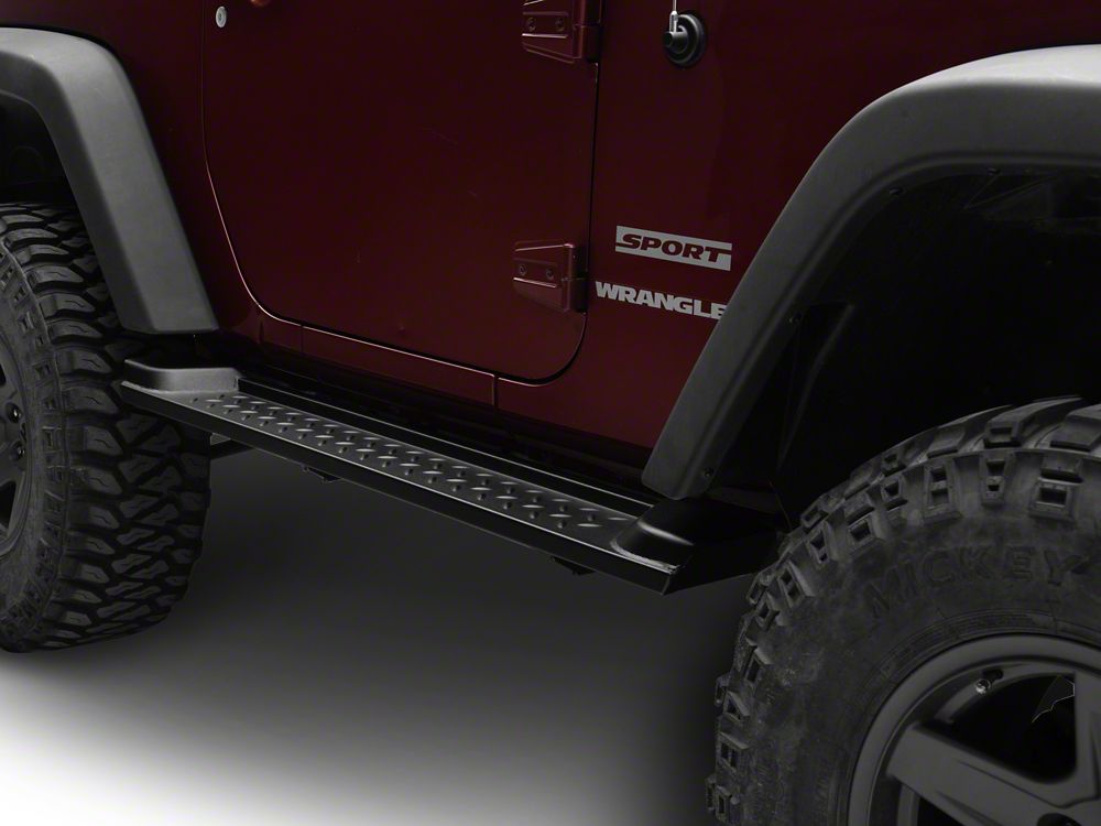 RedRock Heavy Duty Steel OE Style Side Steps (07-18 Jeep Wrangler JK 2-Door)