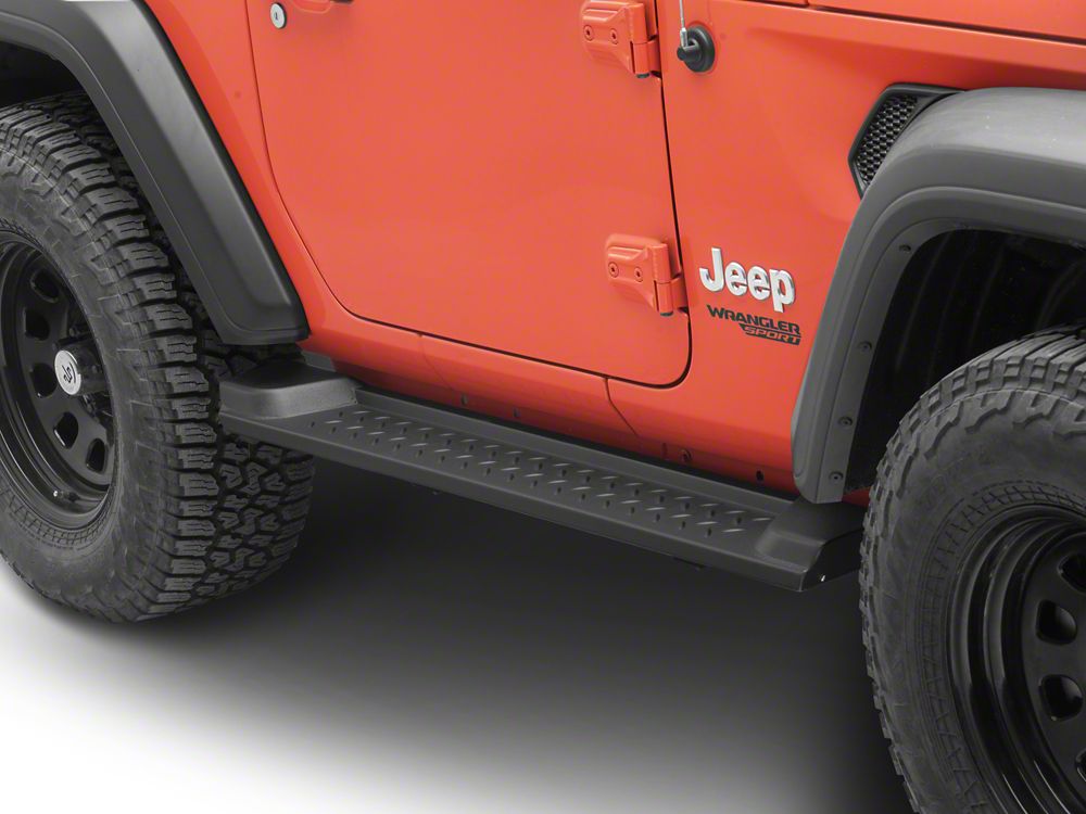 RedRock Heavy Duty Steel OE Style Side Steps (18-25 Jeep Wrangler JL 2-Door)