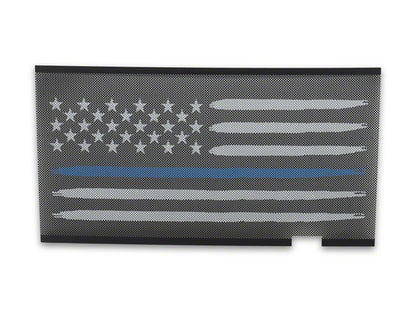 RedRock American Flag V2 Grille Insert; Blue and White (07-18 Jeep Wrangler JK)