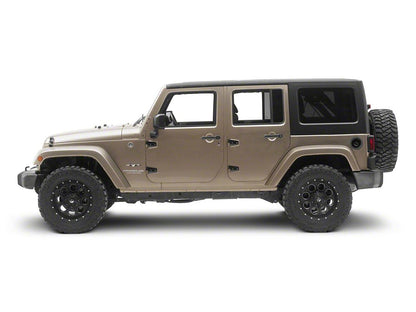RedRock Door Hinge Set; Textured Black (07-18 Jeep Wrangler JK 4-Door)