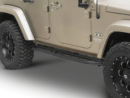 RedRock TC3 HD Rocker Steps; Textured Black (07-18 Jeep Wrangler JK 4-Door)