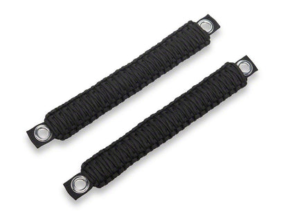 RedRock Paracord 3-in-1 Grab Handles; Black (07-18 Jeep Wrangler JK)