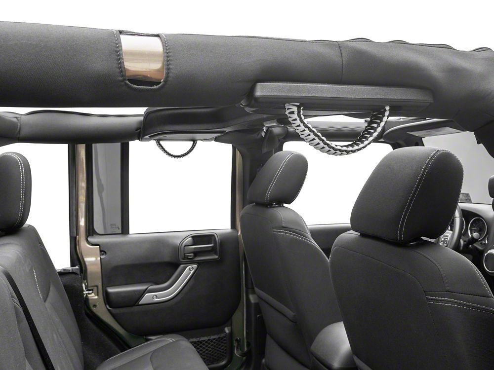 RedRock Paracord 3-in-1 Grab Handles; White (07-18 Jeep Wrangler JK)