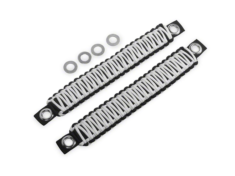 RedRock Paracord 3-in-1 Grab Handles; White (07-18 Jeep Wrangler JK)