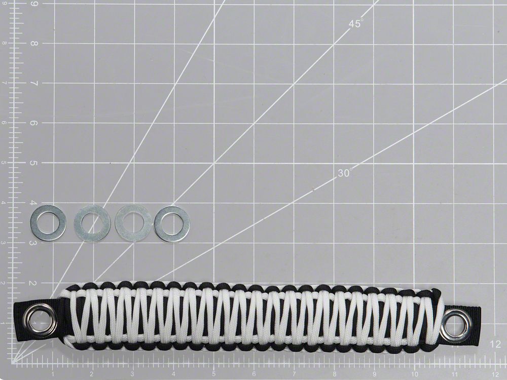 RedRock Paracord 3-in-1 Grab Handles; White (07-18 Jeep Wrangler JK)