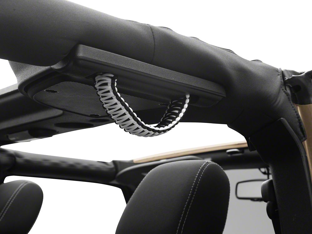 RedRock Paracord 3-in-1 Grab Handles; White (07-18 Jeep Wrangler JK)