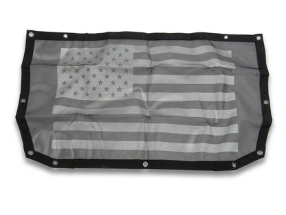 RedRock Mesh Sun Shade; Front and Rear; American Flag (24-25 Jeep Wrangler JL 4-Door)