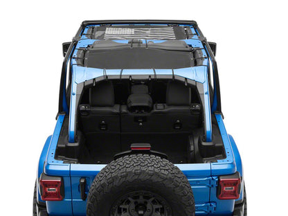 RedRock Mesh Sun Shade; Front and Rear; American Flag (24-25 Jeep Wrangler JL 4-Door)