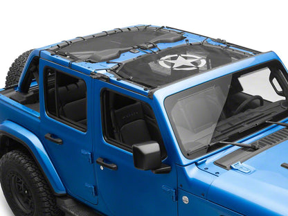 RedRock Mesh Sun Shade; Front and Rear; Star (24-25 Jeep Wrangler JL 4-Door)