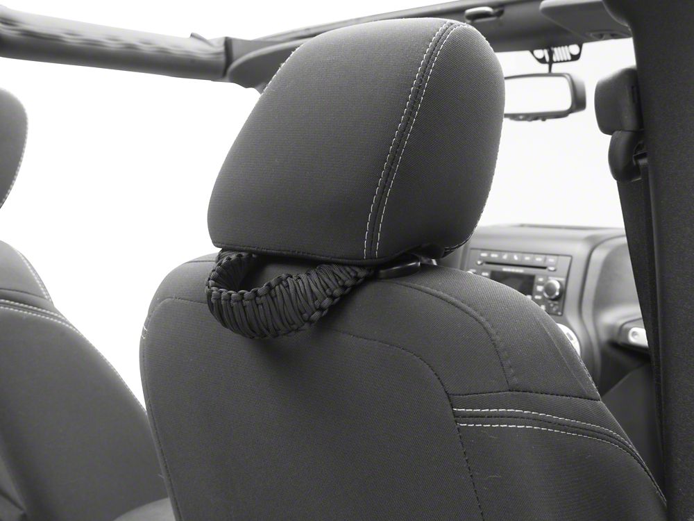 RedRock Headrest Grab Handles; Black (07-25 Jeep Wrangler JK & JL)