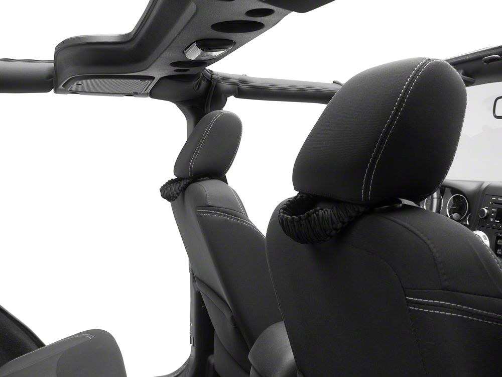 RedRock Headrest Grab Handles; Black (07-25 Jeep Wrangler JK & JL)