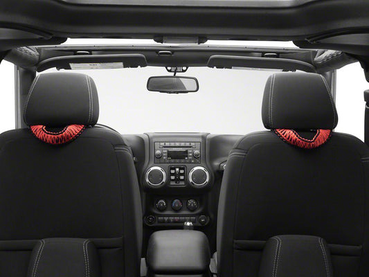 RedRock Headrest Grab Handles; Red (07-25 Jeep Wrangler JK & JL)