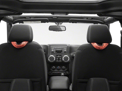 RedRock Headrest Grab Handles; Orange (07-25 Jeep Wrangler JK & JL)