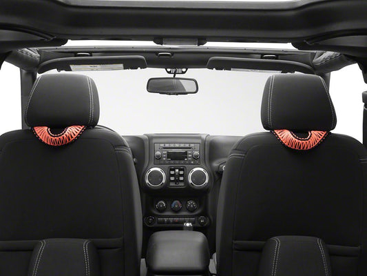 RedRock Headrest Grab Handles; Orange (07-25 Jeep Wrangler JK & JL)