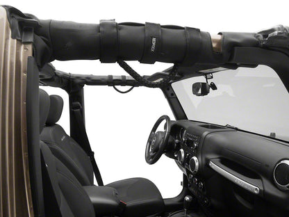 RedRock Paracord Grab Handles; Black (87-25 Jeep Wrangler YJ, TJ, JK & JL)