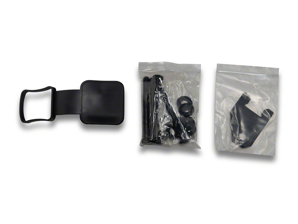 RedRock 2-Inch Receiver Hitch with Rubber Hitch Cover (07-25 Jeep Wrangler JK & JL)