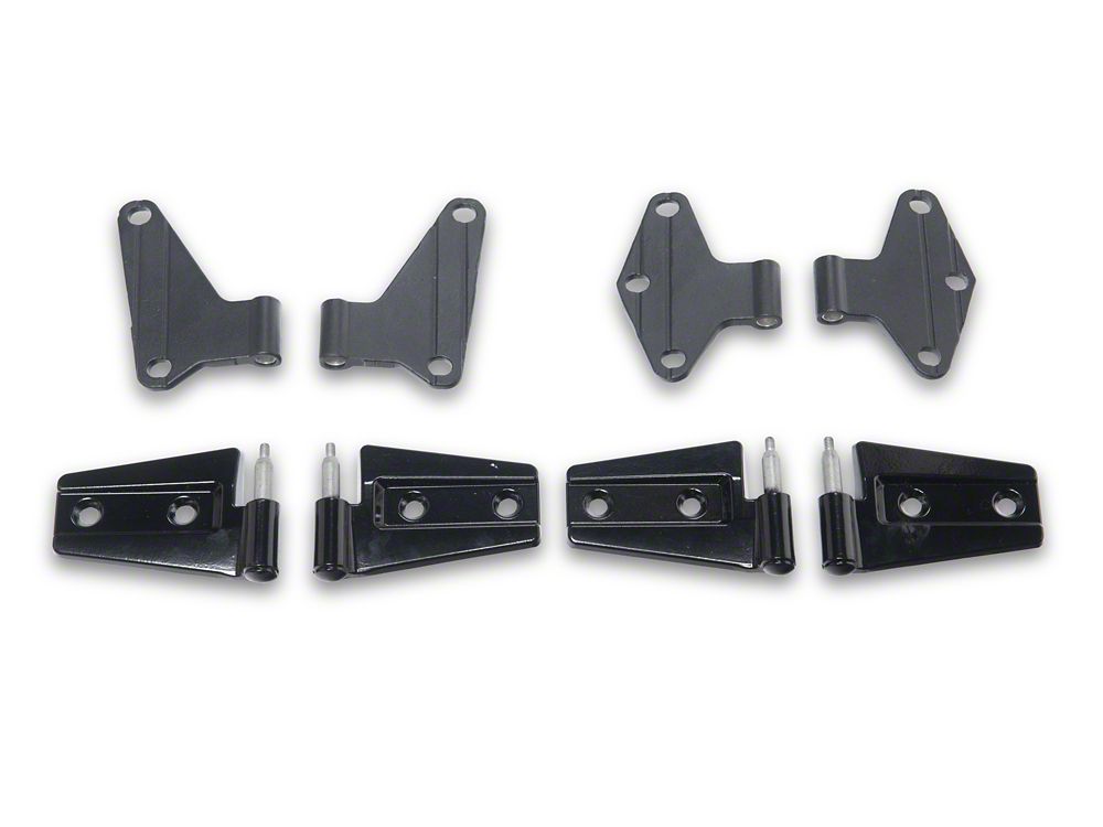 RedRock Door Hinges; Textured Black (07-18 Jeep Wrangler JK 2-Door