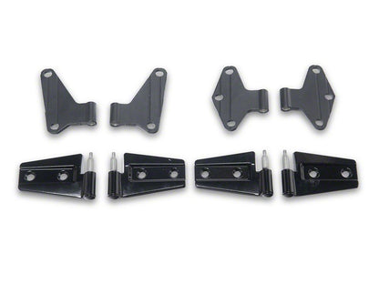 RedRock Door Hinges; Textured Black (07-18 Jeep Wrangler JK 2-Door)