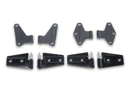 RedRock Door Hinges; Textured Black (07-18 Jeep Wrangler JK 2-Door)